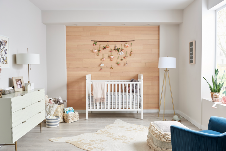 6 Adorable Nursery Designs Featuring Wood Walls