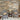 Elements Reclaimed Weathered Wood Blonde plank accent wall in a living room