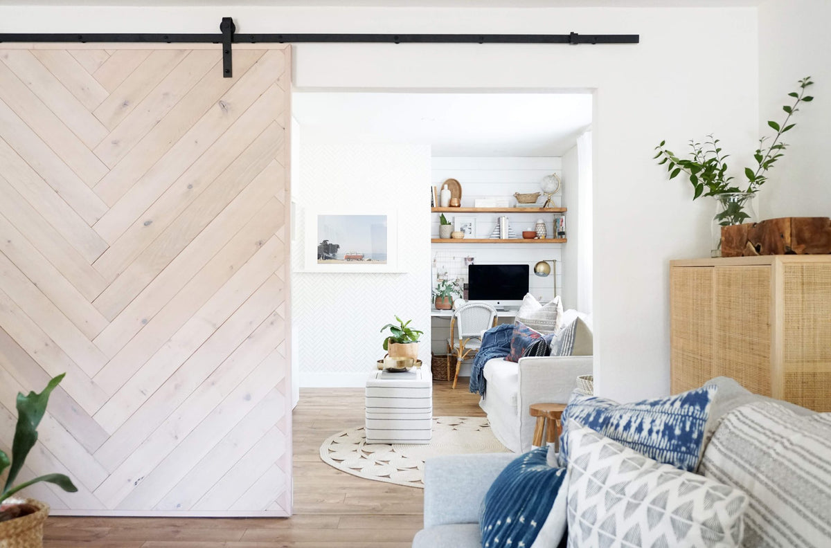 How Alma Arrieta Used Stikwood Planks For A DIY Barn Door