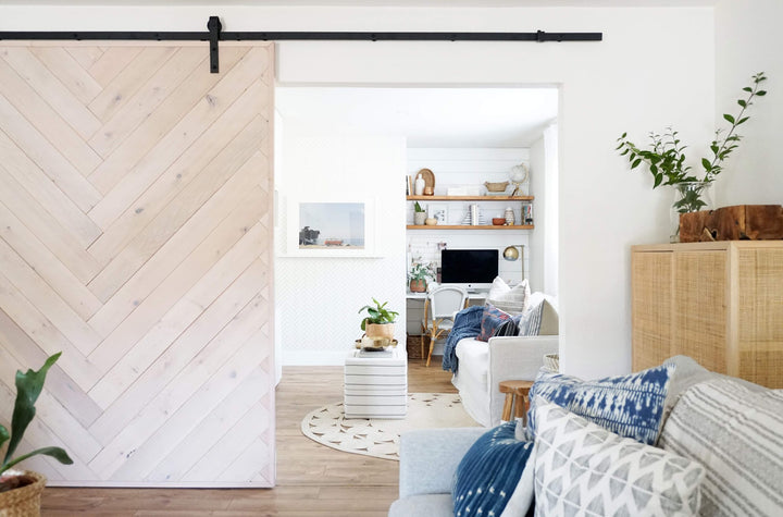 How Alma Arrieta Used Stikwood Planks For A DIY Barn Door