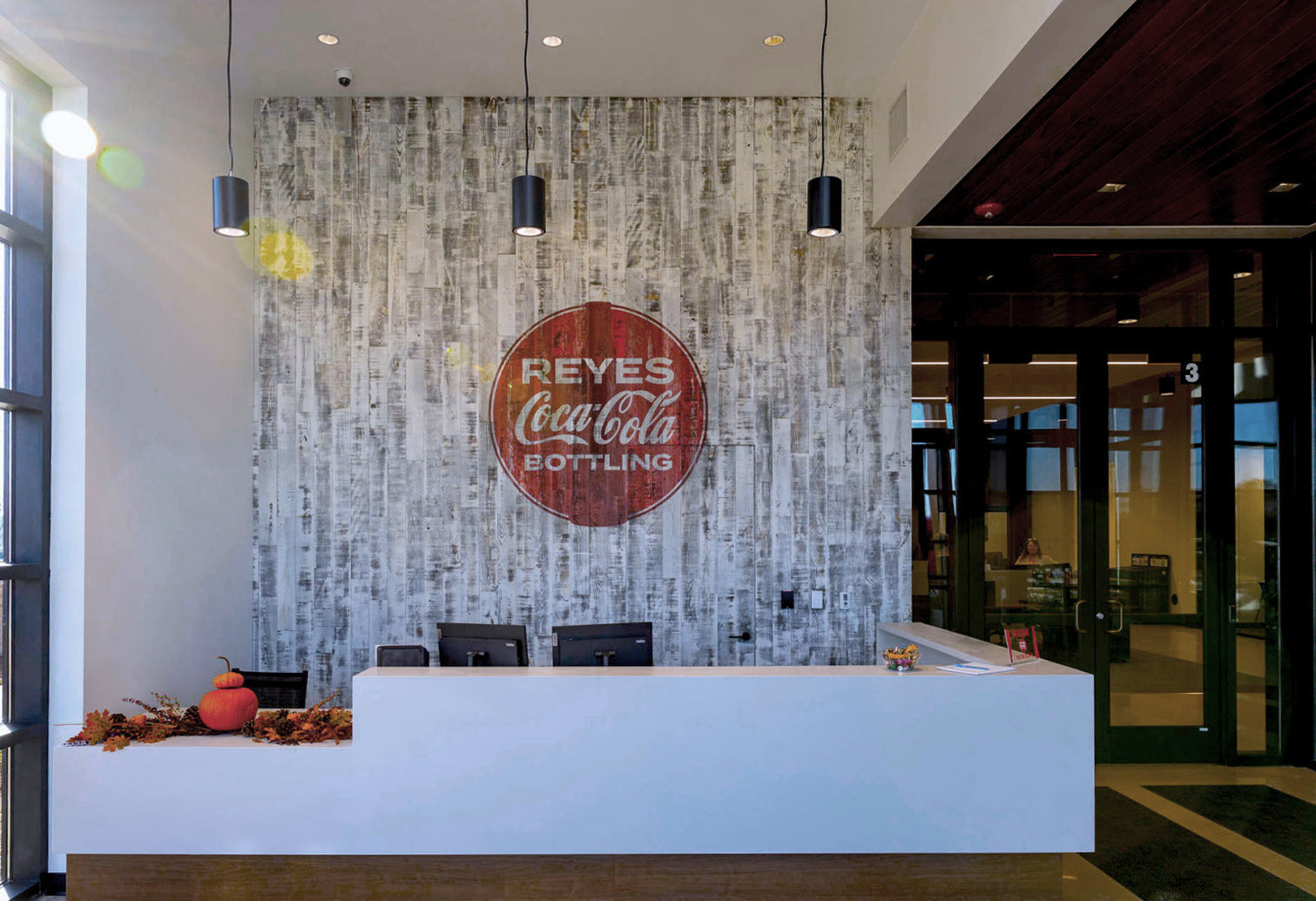 Timbergraf logo wall installation