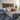 Queen Size Reclaimed Wood Headboard above a bed with neutral bedding and throw pillows