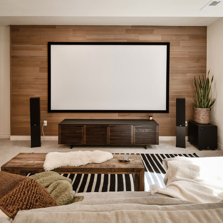 Transforming A Media Room With Real Wood Wall Planks