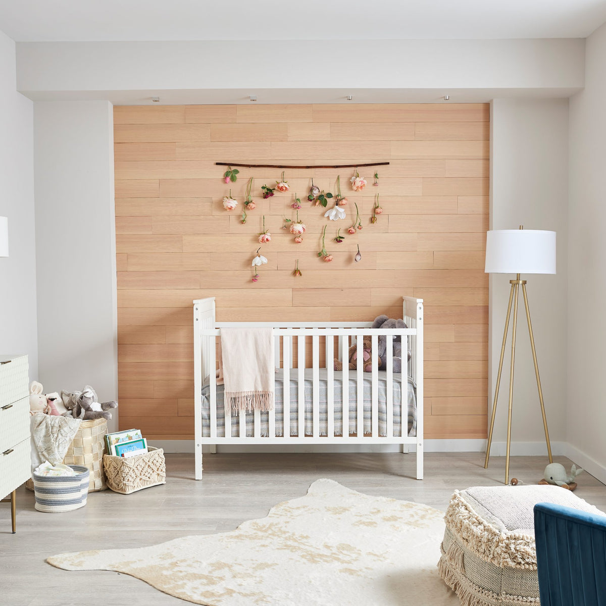 6 Adorable Nursery Designs Featuring Wood Walls
