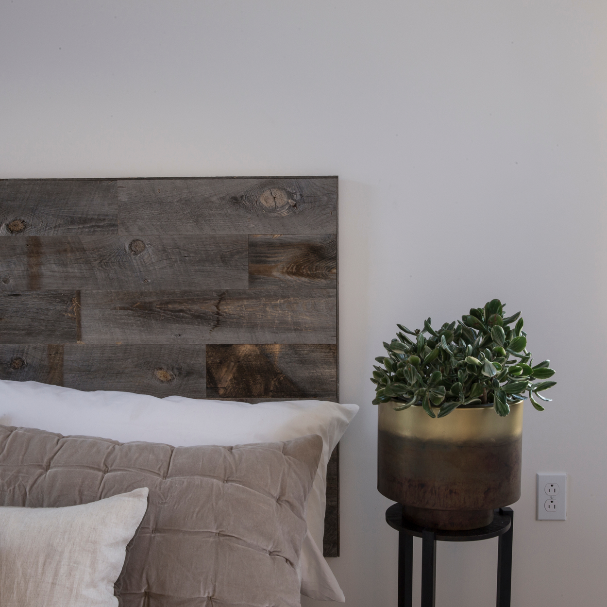 Reclaimed Weathered Wood King-Size Headboard | Stikwood